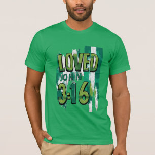 Johannes 3:16 Geliefde Keltische Grunge T-shirt