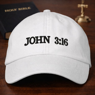 Johannes 3:16 Grace Verzen Wit Borduurwerk Christe Geborduurde Pet