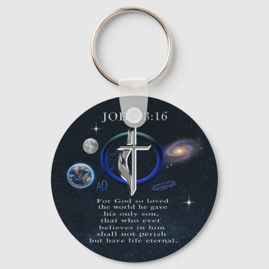 Johannes 3:16 sleutelhanger (Voorkant)
