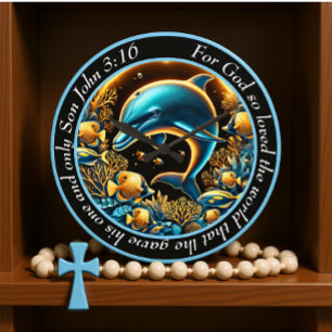 Johannes 3:16 Speelse diepten Dolfijn Zoon van God Grote Klok