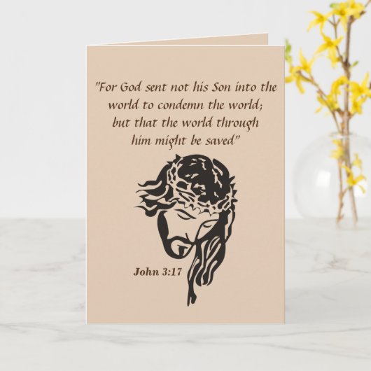 Johannes 3:17 kaart (Gele Bloem)