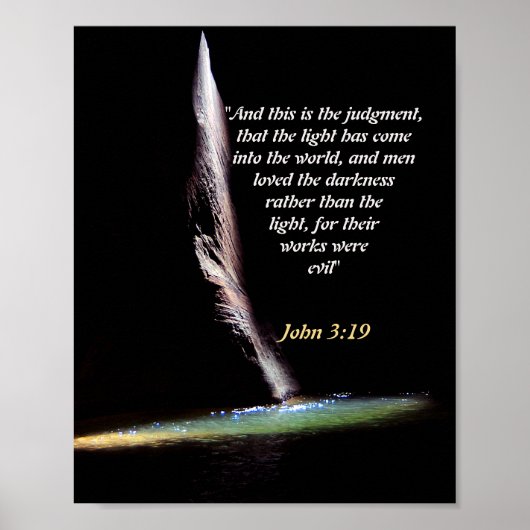 Johannes 3:19 poster (Voorkant)