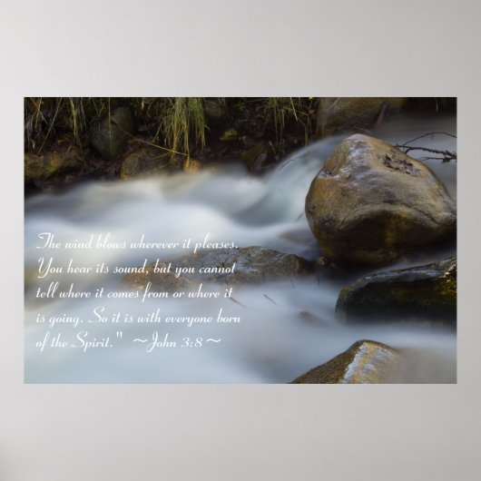 Johannes 3:8 Poster (Voorkant)