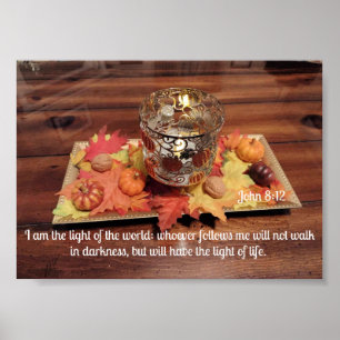 Johannes 8:12 Ik ben het licht van de wereld Poster