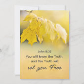 Johannes 8:32 Waarheid zal u gratis bijbel platte  (Voorkant)