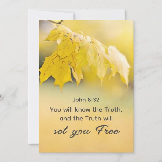 Johannes 8:32 Waarheid zal u gratis bijbel platte  (Voorkant)