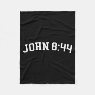 Johannes 8_44 fleece deken