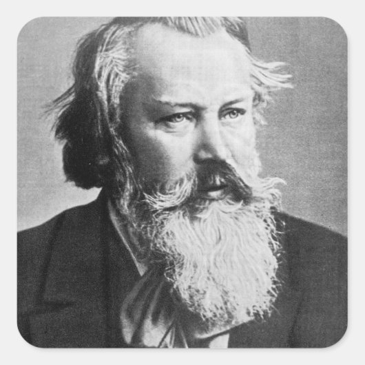 Johannes Brahms (1879) Vierkante Sticker (Voorkant)