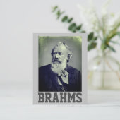 Johannes Brahms (1889) Briefkaart (Staand voorkant)