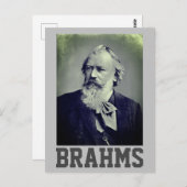 Johannes Brahms (1889) Briefkaart (Voorkant / Achterkant)
