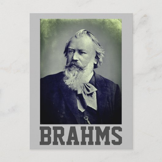 Johannes Brahms (1889) Briefkaart (Voorkant)