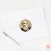 Johannes Brahms (1889) Ronde Sticker (Envelop)