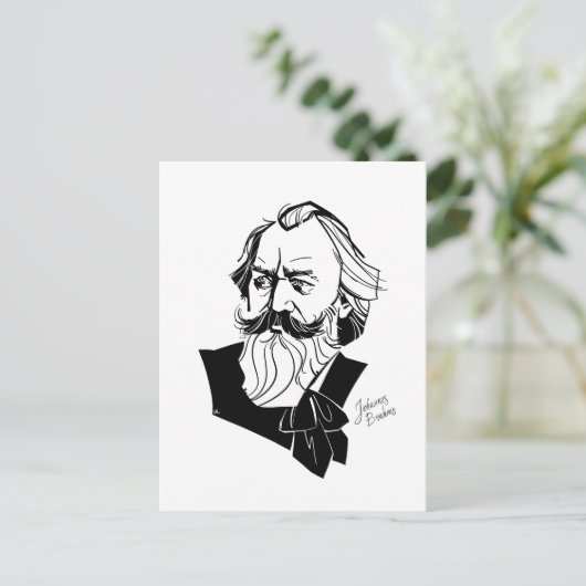 Johannes Brahms Briefkaart (Staand voorkant)
