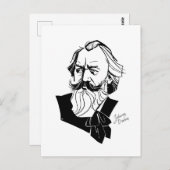 Johannes Brahms Briefkaart (Voorkant / Achterkant)