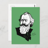 Johannes Brahms Briefkaart (Voorkant / Achterkant)