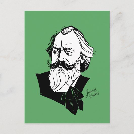 Johannes Brahms Briefkaart (Voorkant)