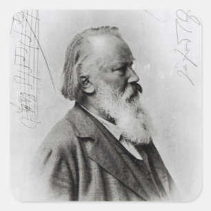 Johannes Brahms Vierkante Sticker