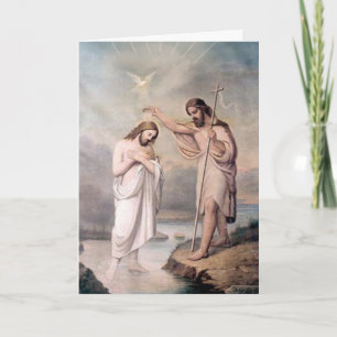 Johannes de Doper die Jezus doopt in de Jordaan Kaart