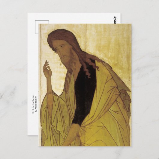 Johannes de Doper door Andrej Roebljov Briefkaart (Voorkant / Achterkant)