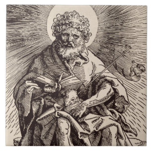 Johannes de Doper met het Lam Tegeltje