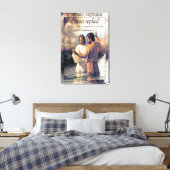 Johannes en Jezus bergen doopvervaging Canvas Afdruk (Insitu (Slaapkamer))