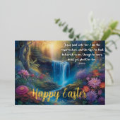 Johannes Evangelie Opstanding Vers Regenwoud Pasen Folie Feestdagenkaart (Staand Voorkant)