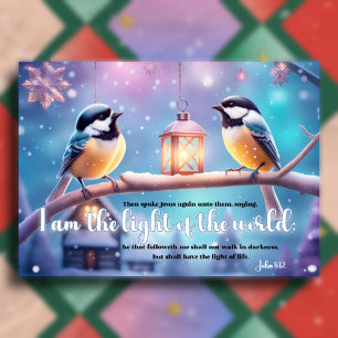 Johannes Evangelie Vers Kerstvogels Christelijk Ke Feestdagen Kaart