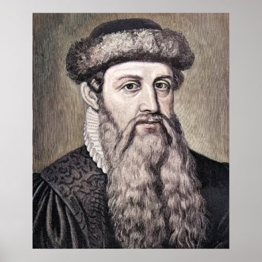 Johannes Gutenberg - Inventor Poster (Voorkant)