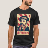 Johannes Gutenberg Printing Press Technique Invent T-shirt (Voorkant)