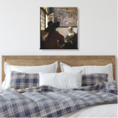Johannes Vermeer - Agent met een Laughing Girl Canvas Afdruk (Insitu (Slaapkamer))
