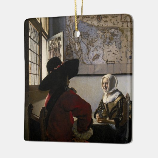 Johannes Vermeer - Agent met een Laughing Girl Keramisch Ornament (Links)