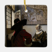 Johannes Vermeer - Agent met een Laughing Girl Keramisch Ornament (Voorkant)