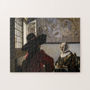 Johannes Vermeer - Agent met een Laughing Girl Legpuzzel