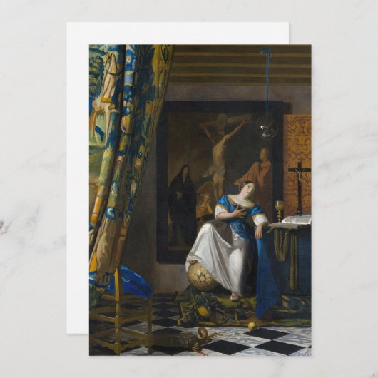 Johannes Vermeer - Allegorie van het Geloof Kaart (Voorkant / Achterkant)