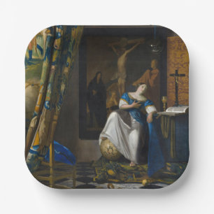 Johannes Vermeer - Allegory of Faith Papieren Bordje