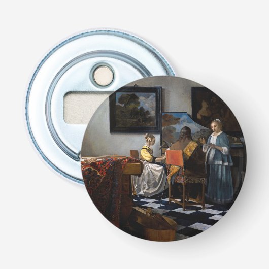 Johannes Vermeer - concert Button Flesopener (Voorkant)