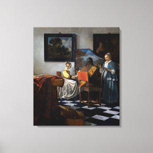 Johannes Vermeer - concert Canvas Afdruk