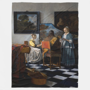 Johannes Vermeer - concert Fleece Deken