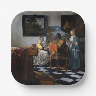 Johannes Vermeer - concert Papieren Bordje