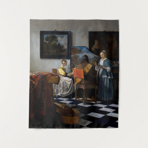 Johannes Vermeer - concert Wandkleed