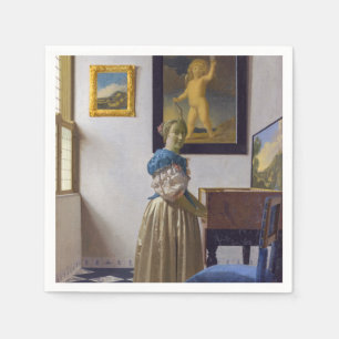 Johannes Vermeer - Dame die bij een maagdenvaag st Servet