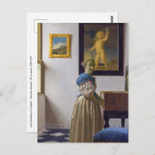 Johannes Vermeer - Dame staand aan een virginaal Briefkaart (Voorkant / Achterkant)