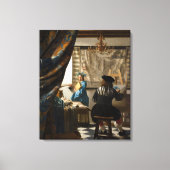 Johannes Vermeer - De Allegorie van de Schilderkun Canvas Afdruk (Voorkant)