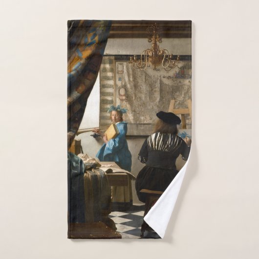 Johannes Vermeer - De Allegory of Painting Bad Handdoek (Handdoek)