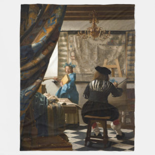 Johannes Vermeer - De Allegory of Painting Fleece Deken