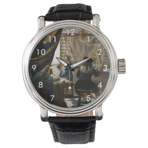 Johannes Vermeer - De Allegory of Painting Horloge