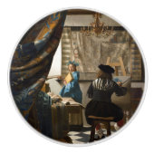 Johannes Vermeer - De Allegory of Painting Keramische Knop (Voorkant)