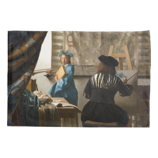 Johannes Vermeer - De Allegory of Painting Kussensloop (Achterkant)
