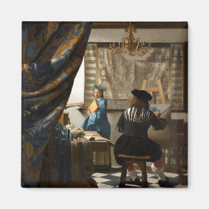 Johannes Vermeer - De Allegory of Painting Magneet