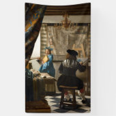 Johannes Vermeer - De Allegory of Painting Spandoek (Verticaal)